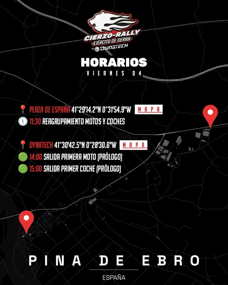Horarios y puntos de interés en Pina de Ebro: Plaza de España, Dynatech