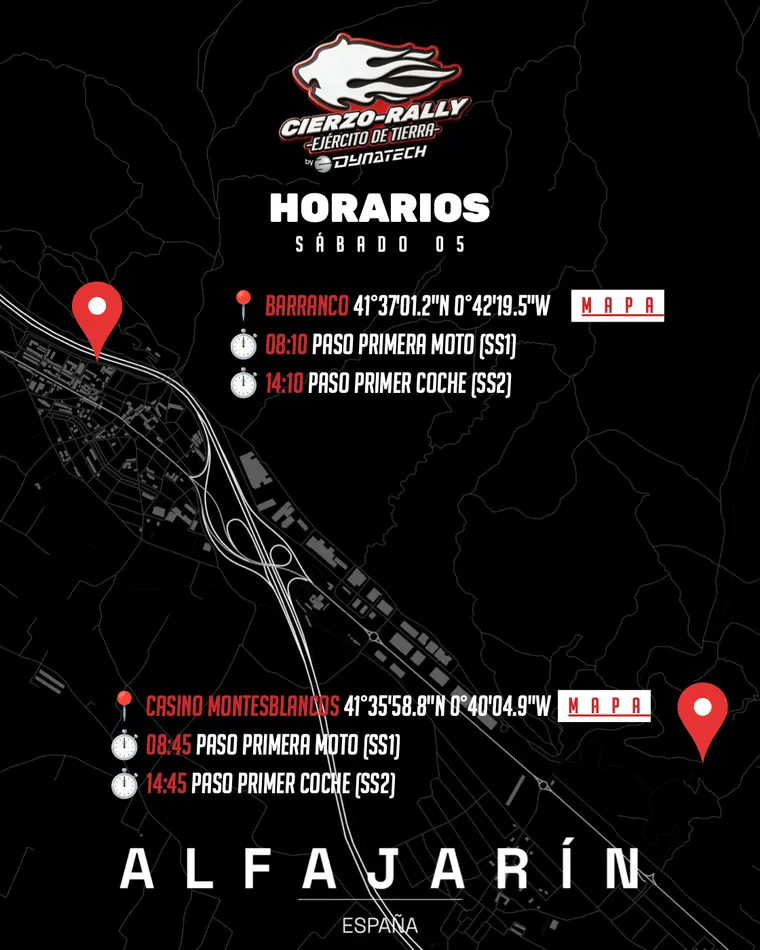 Horarios y puntos de interés en Alfajarín: Barranco, Casino Montesblancos